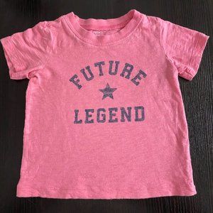 CARTERS Baby Toddler Girls 24 Months Pink Future Legend Short Sleeve Shirt